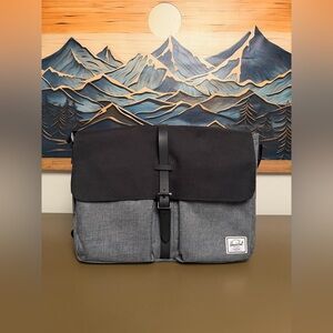 Herschel Supply Company Black and Gray Messenger Bag